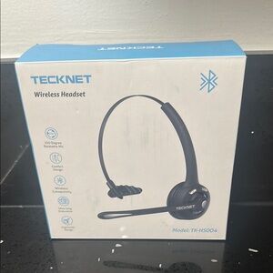 NEW IN BOX Tecknet Bluetooth Black Wireless Headset One Ear